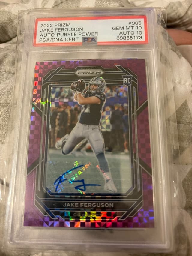 Jake Ferguson Panini Prizm #365 Autograph-Purple Power