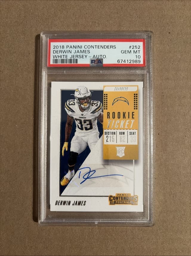 Derwin James Panini Contenders #252 White Jersey-Autograph