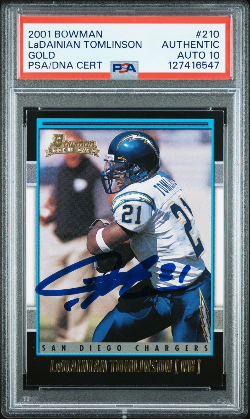 LaDainian Tomlinson Bowman #210 Rookie Autograph