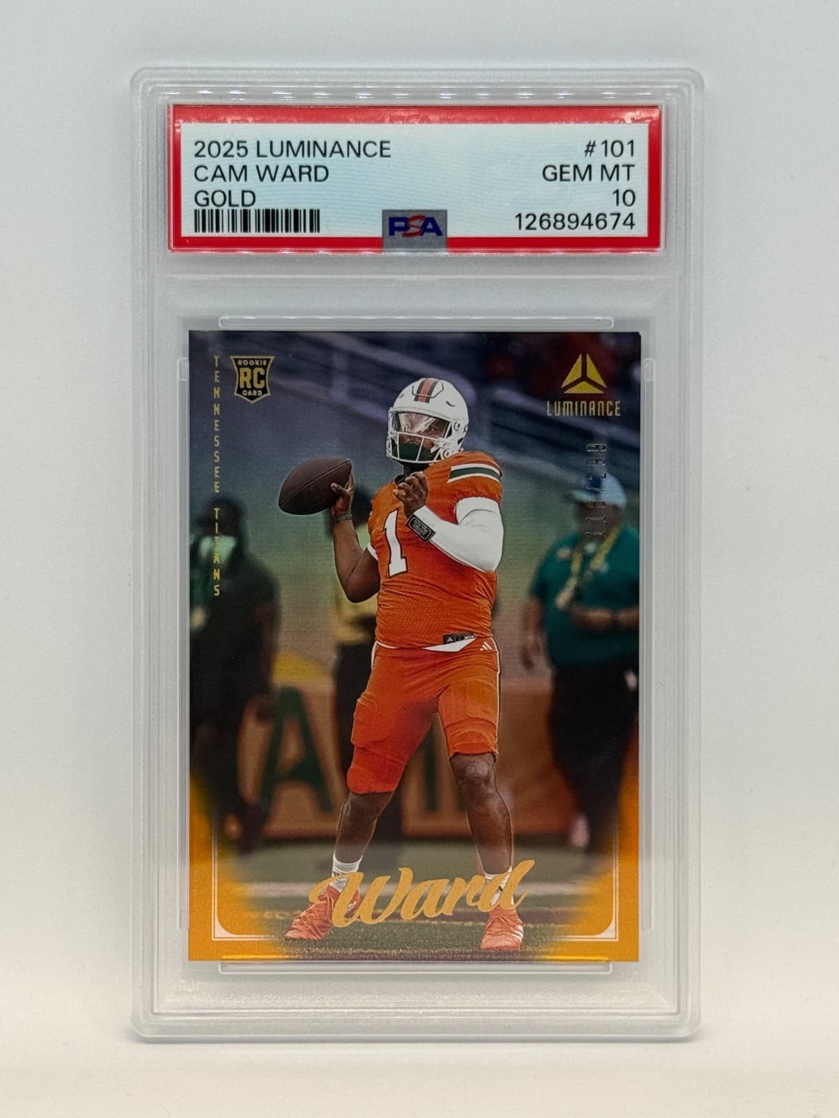 Cam Ward Panini Luminance #101 Base