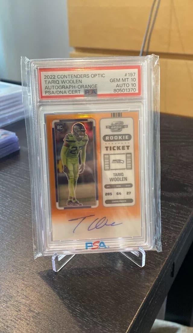 Tariq Woolen Panini Contenders Optic #197 Autograph-Orange