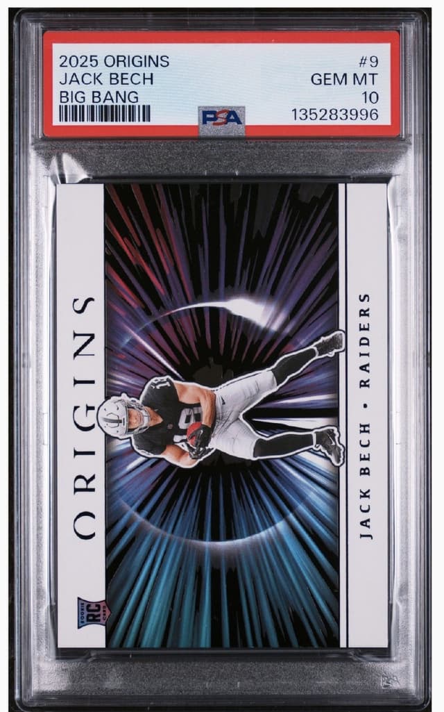Jack Bech Panini Origins Big Bang #9 Base