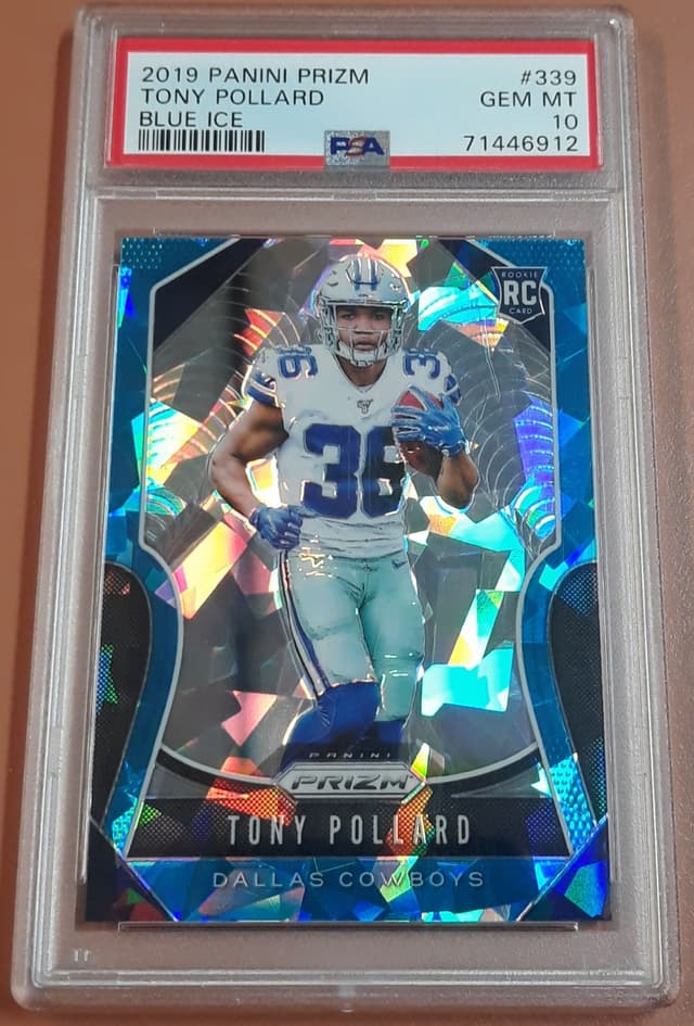 Tony Pollard Panini Prizm #339 Blue Ice