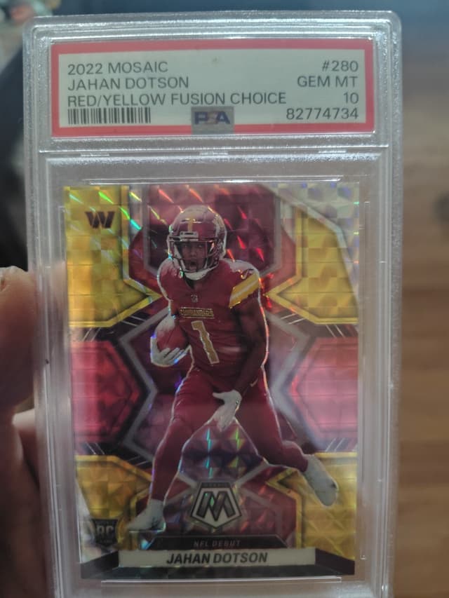 Jahan Dotson Panini Mosaic #280 Red/Yellow Fusion Choice
