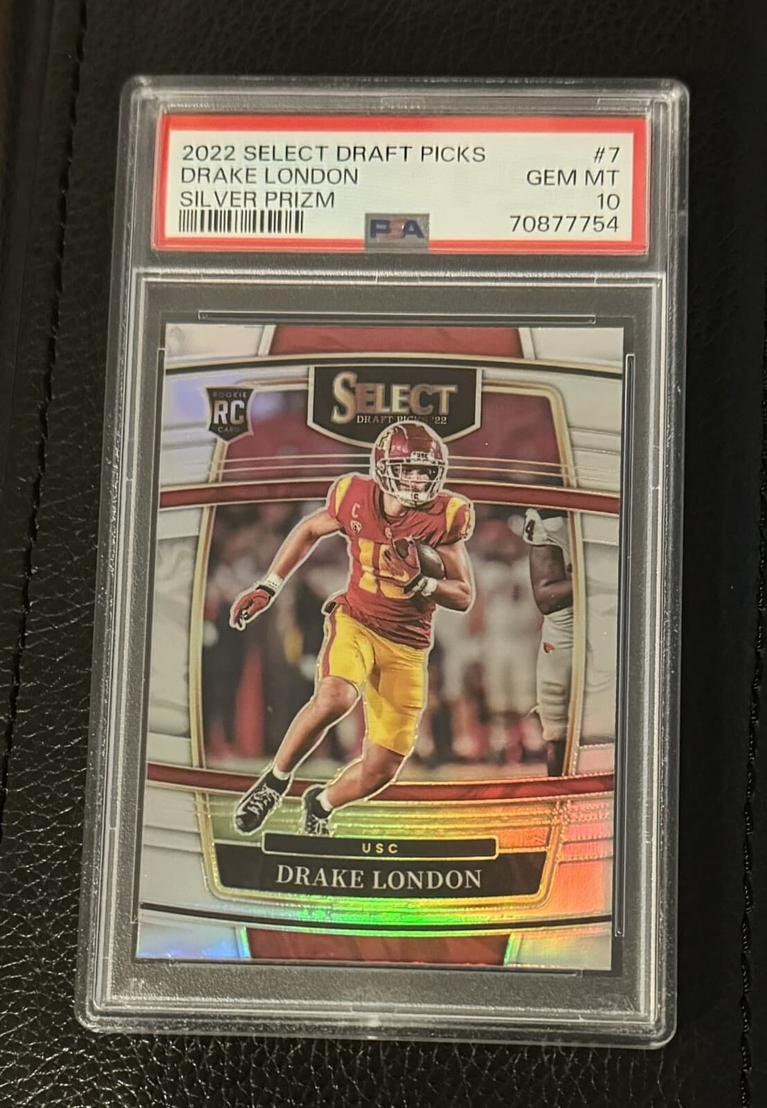 Drake London Panini Select Draft Picks #7 Silver Prizm