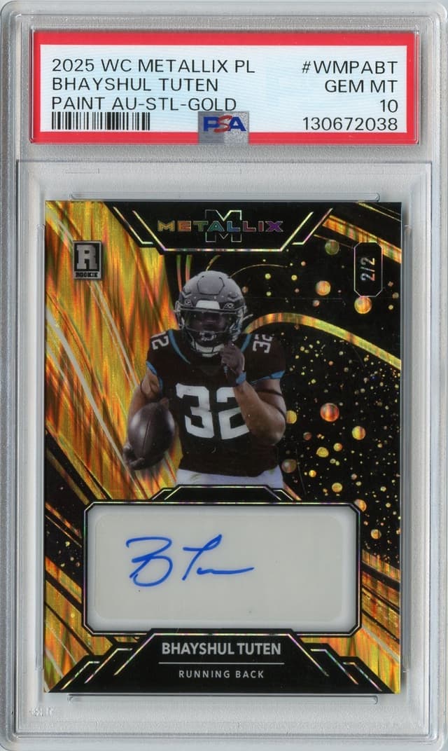 Bhayshul Tuten Wild Card Metallix Pro-Look Hobby Paint Autographs #WMPABT Stealth Foil-Gold