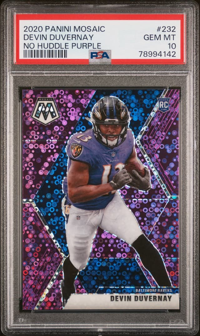 Devin Duvernay Panini Mosaic #232 No Huddle Purple
