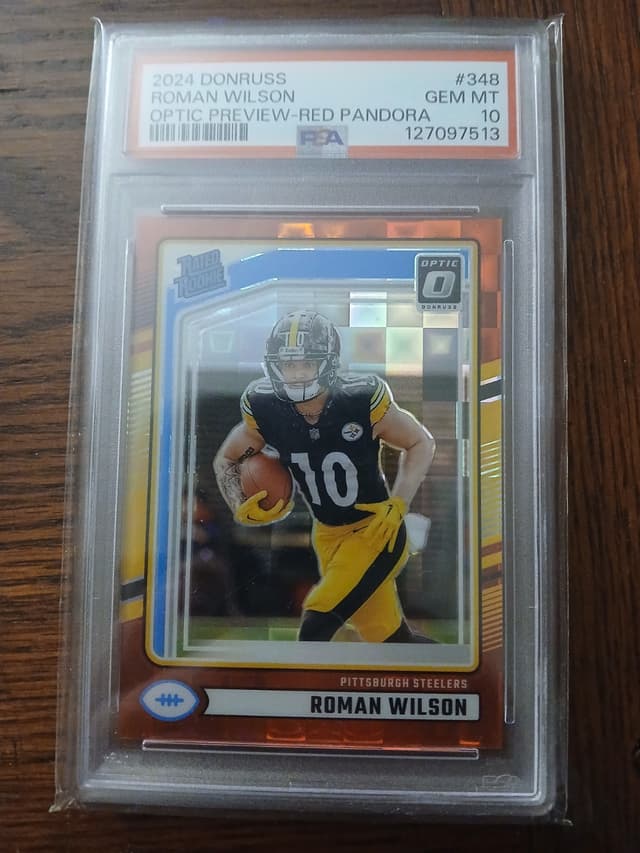 Roman Wilson Panini Donruss #348 Optic Preview-Red Pandora