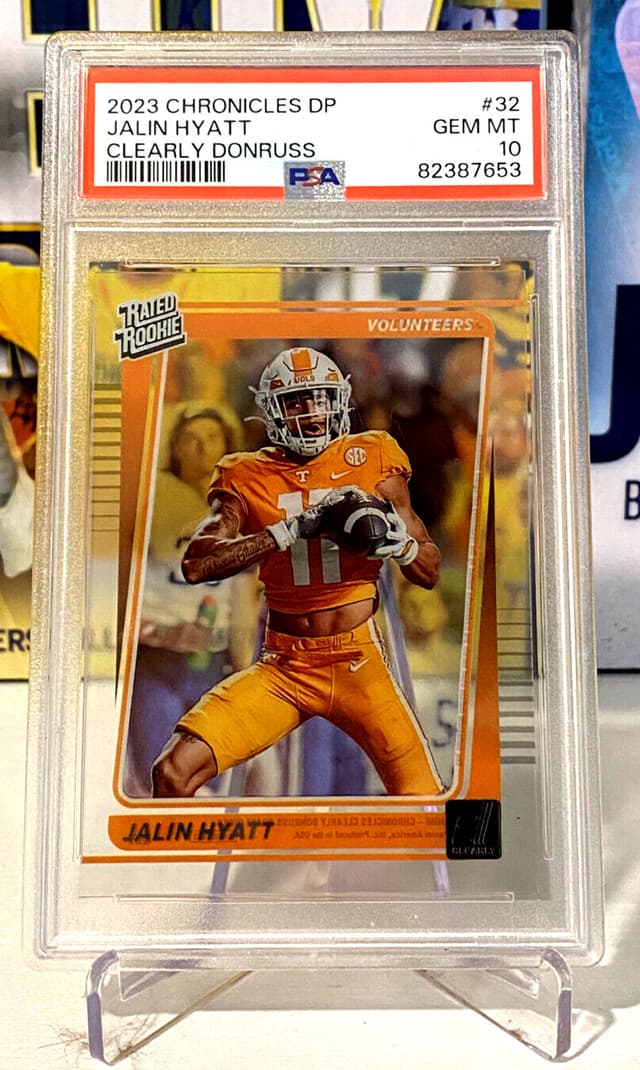 Jalin Hyatt Panini Chronicles Draft Picks Clearly Donruss #32 Base