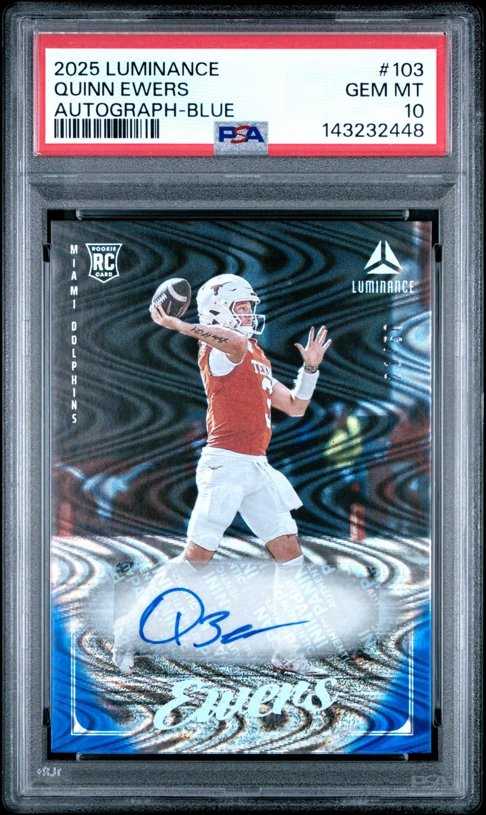 Quinn Ewers Panini Luminance #103 Autograph-Blue