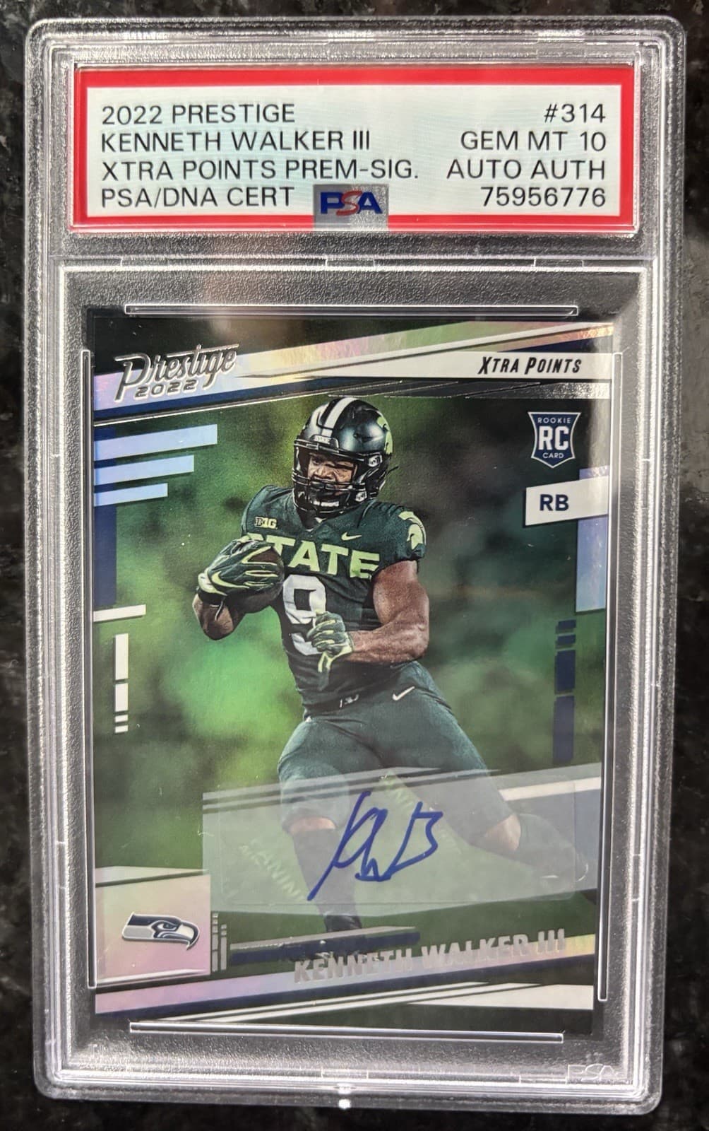 Kenneth Walker III Panini Prestige #314 Xtra Points Premium-Signature