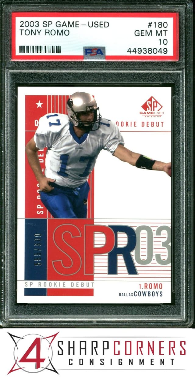 Tony Romo SP Game Used #180 Base