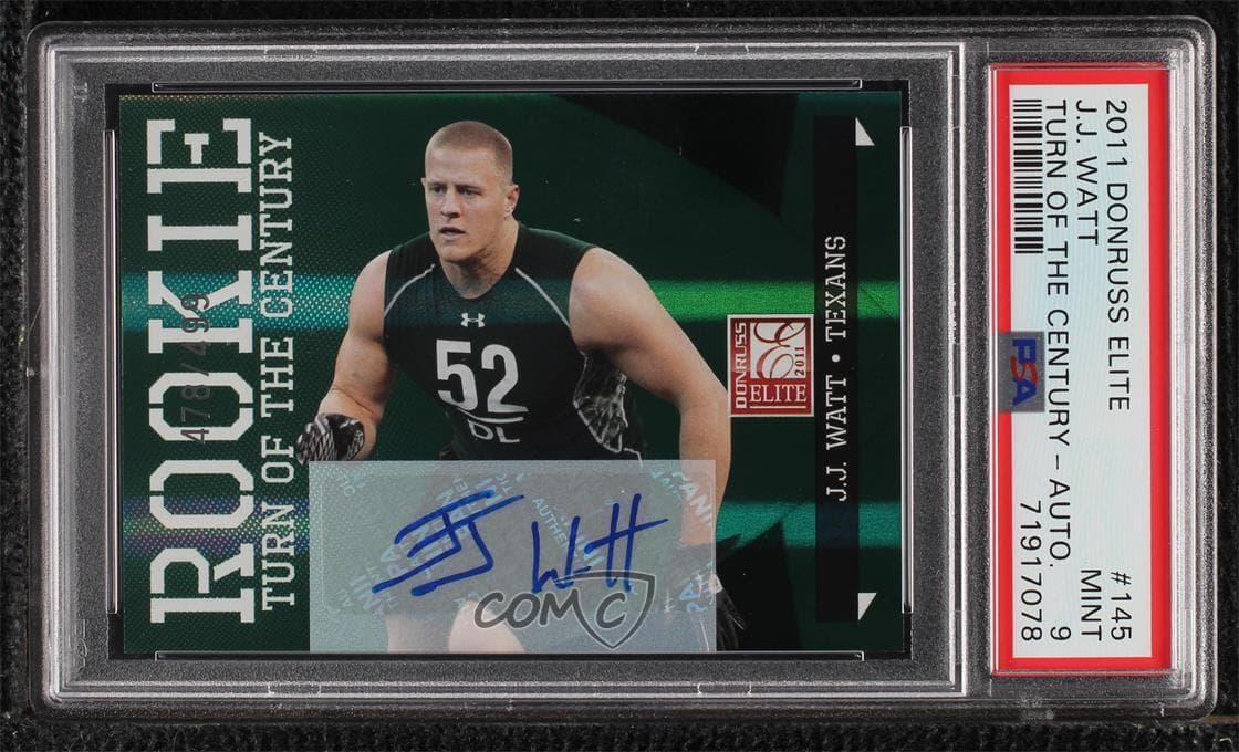 J.J. Watt Donruss Elite #145 Turn of the Century-Autograph