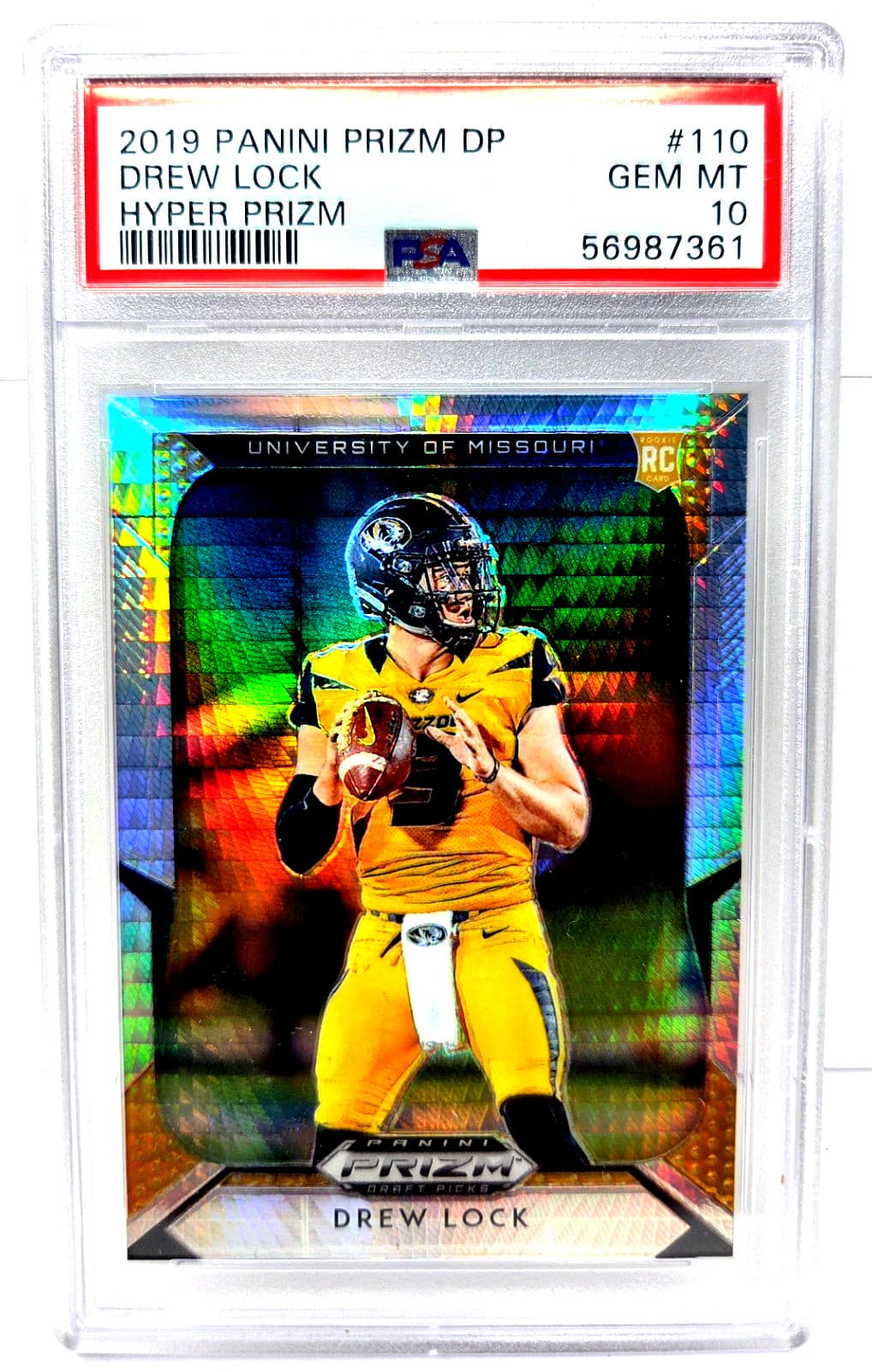 Drew Lock Panini Prizm Draft Picks #110 Hyper Prizm