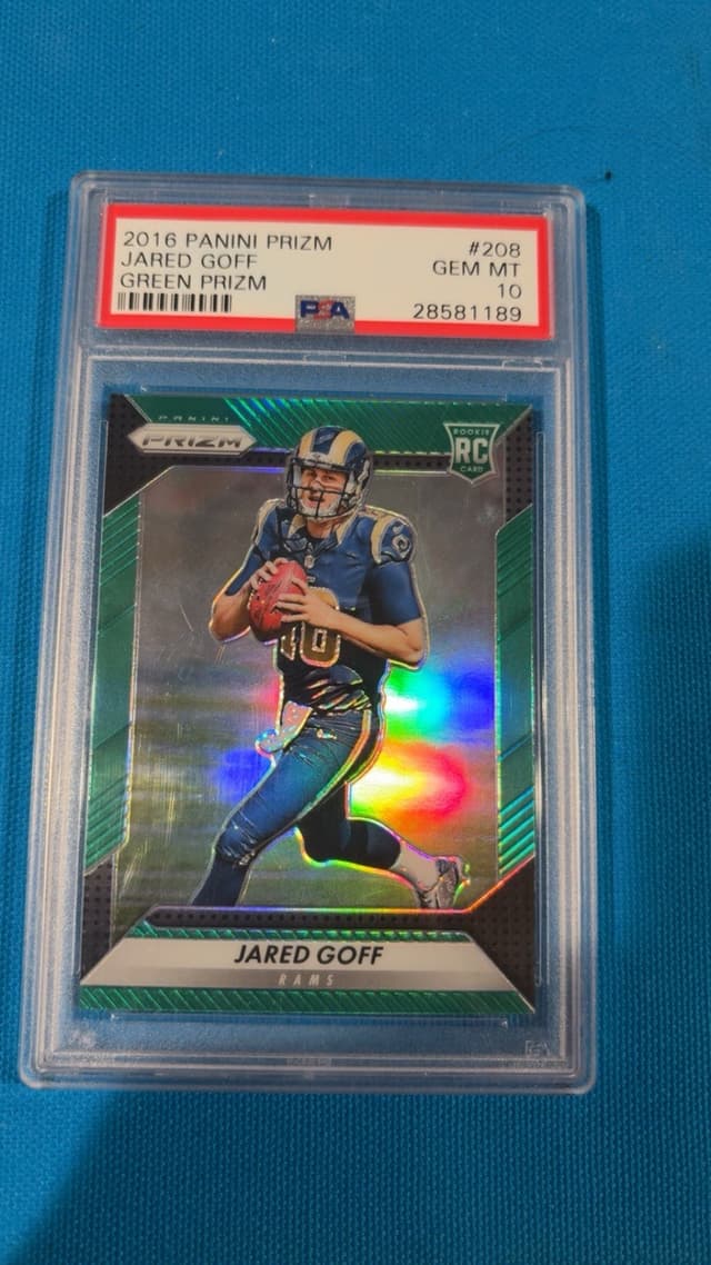 Jared Goff Panini Prizm #208 Green Prizm