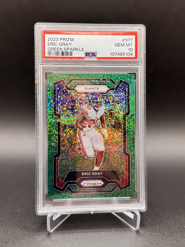 Eric Gray Panini Prizm #377 Green Sparkle