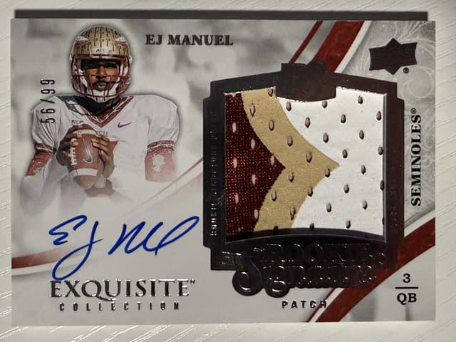 EJ Manuel Upper Deck Exquisite Collection #146 Autograph Patch
