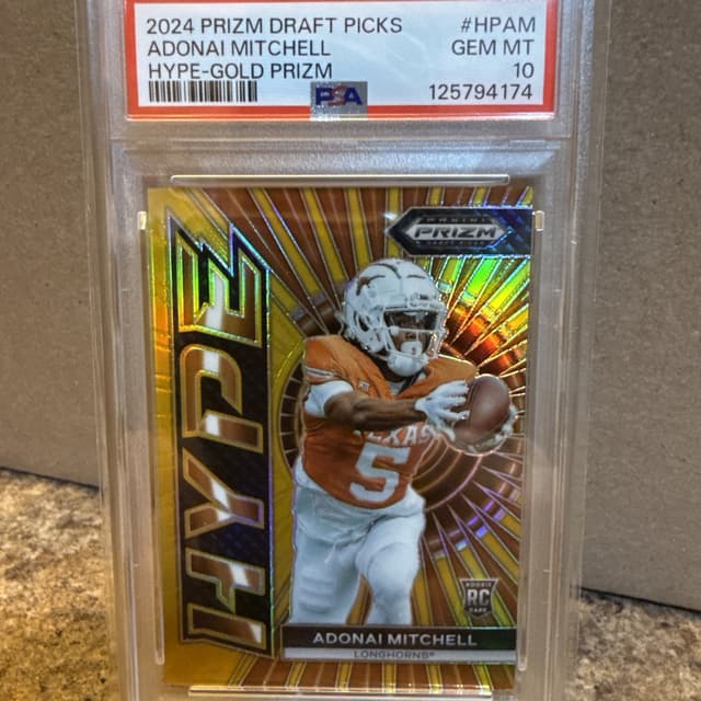 Adonai Mitchell Panini Prizm Draft Picks Hype #HPAM Gold Prizm