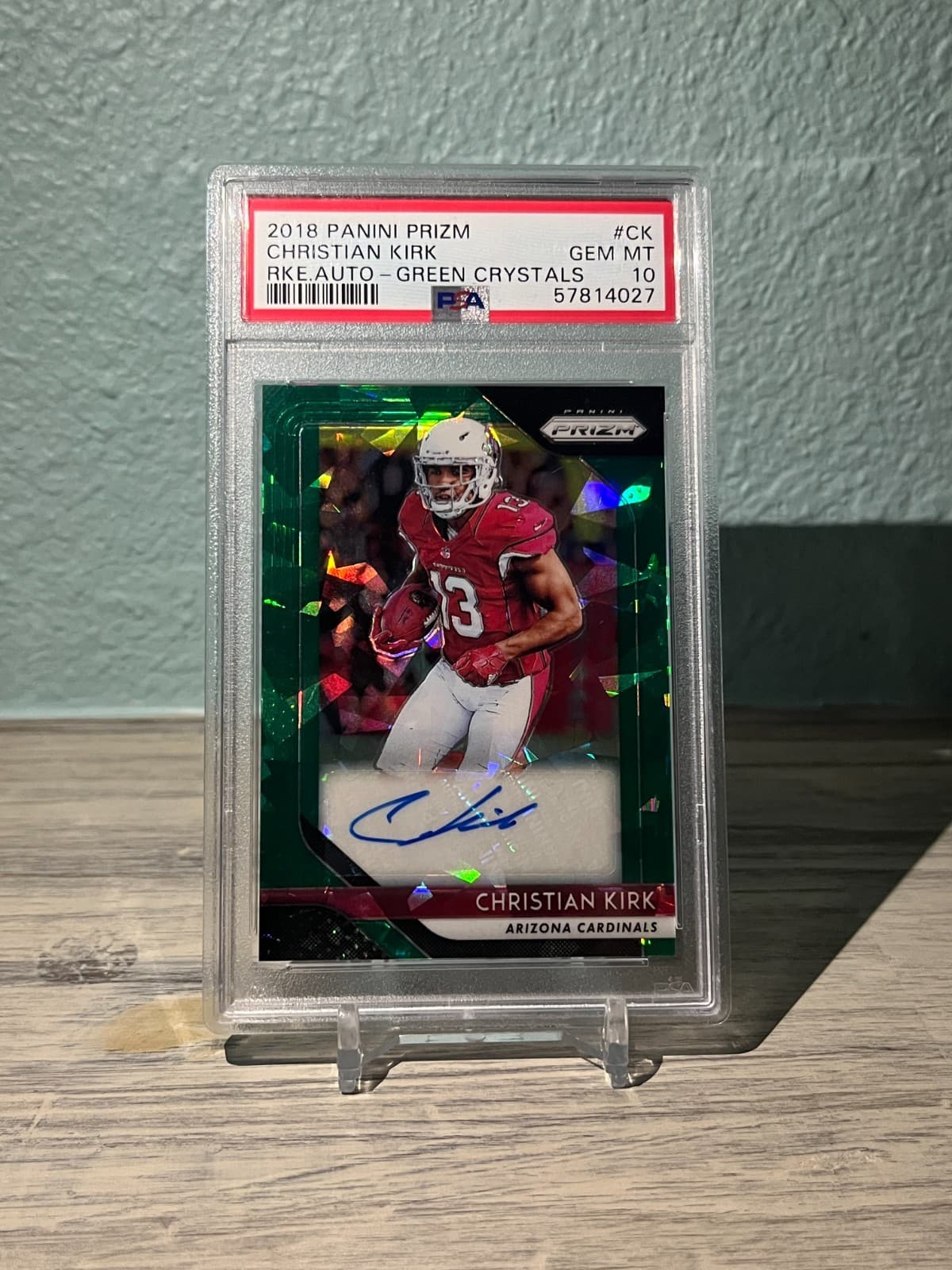Christian Kirk Panini Prizm Rookie Autographs #CK Green Crystals