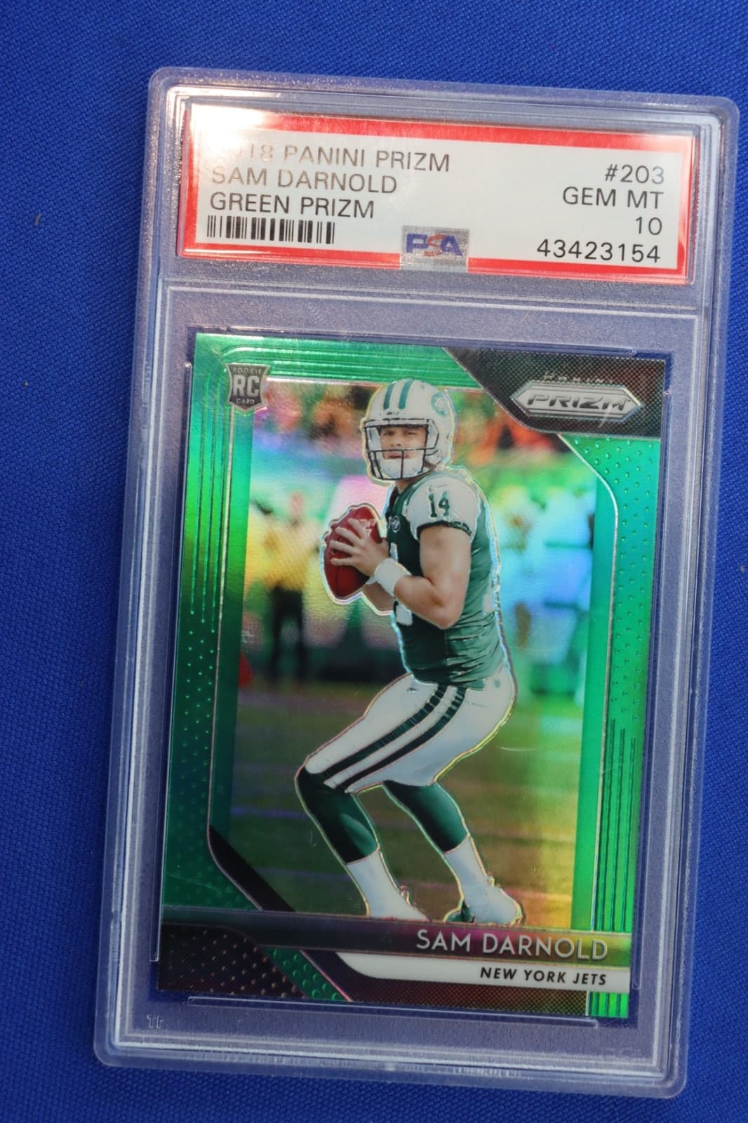 Sam Darnold Panini Prizm #203 Green Prizm