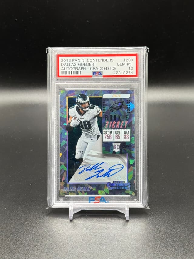 Dallas Goedert Panini Contenders #203 Autograph-Cracked Ice