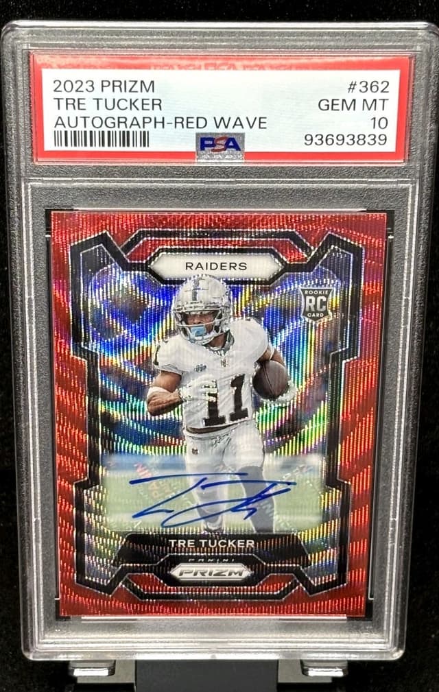 Tre Tucker Panini Prizm #362 Autograph-Red Wave