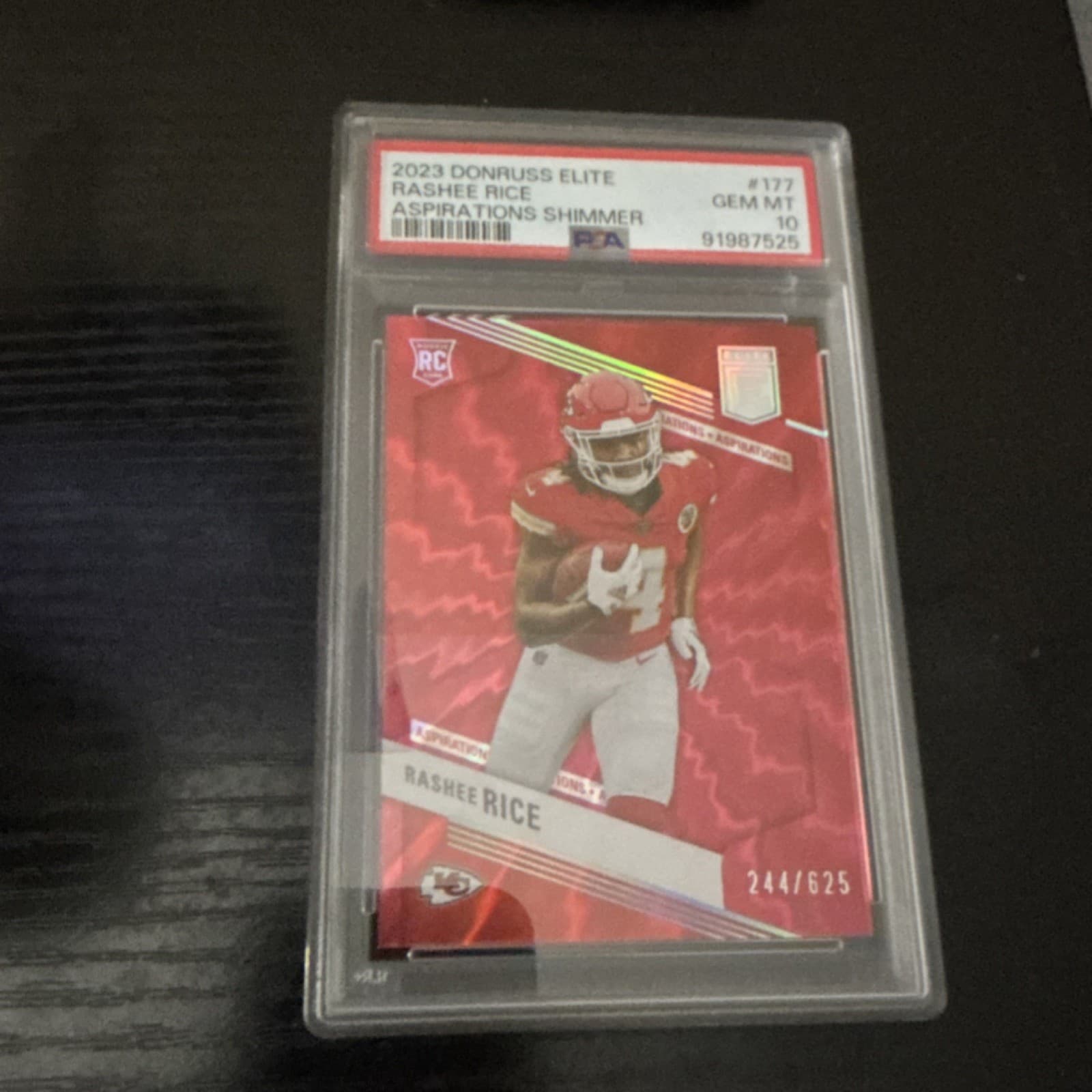 Rashee Rice Panini Donruss Elite #177 Aspirations Shimmer