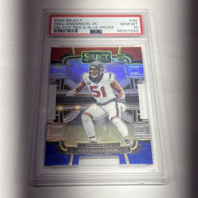 Will Anderson Panini Select #40 Die-Cut Red & Blue Prizm