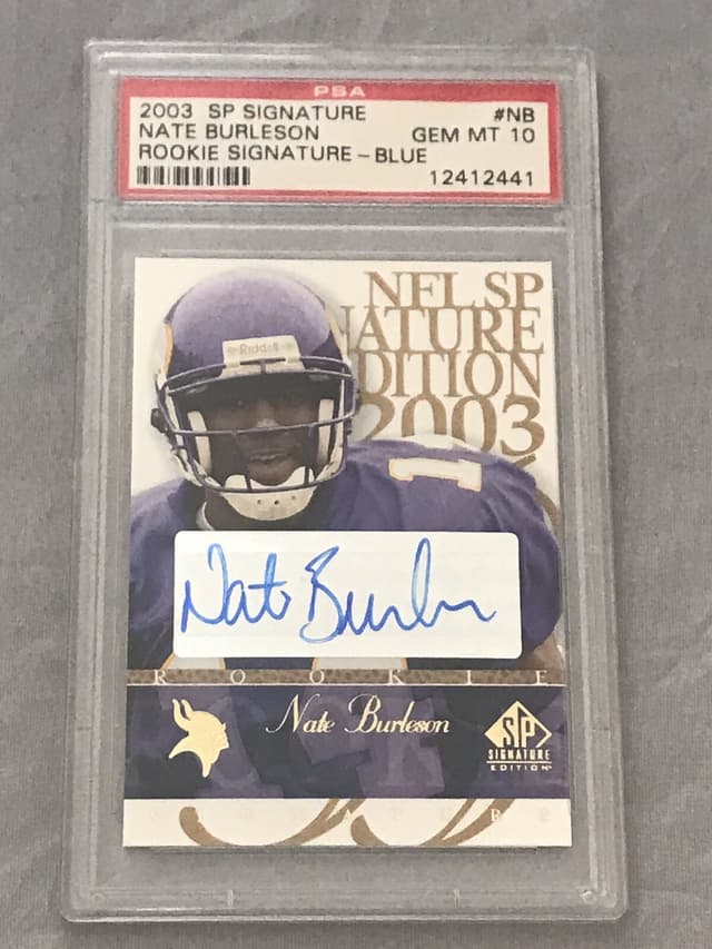 Nate Burleson SP Signature Signature Edition #NB Rookie Signature-Blue
