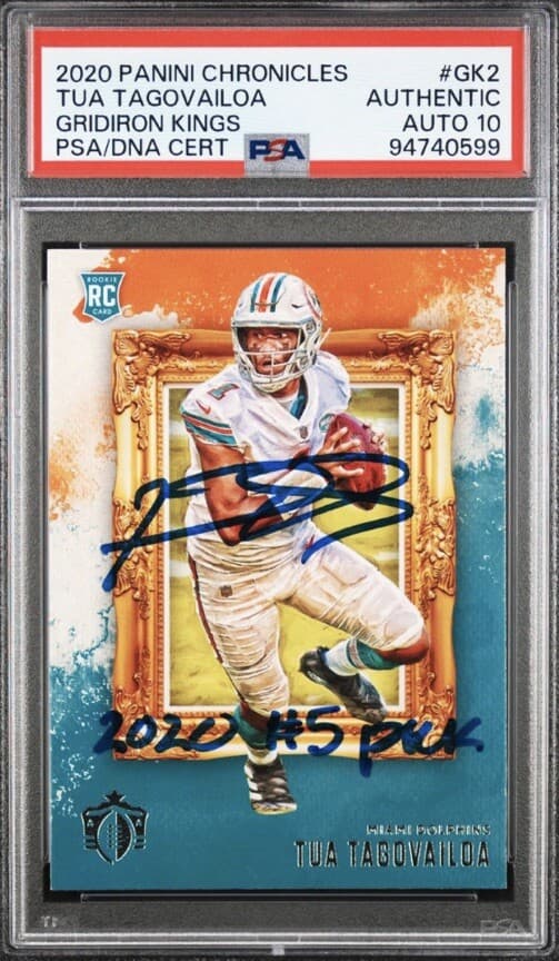 Tua Tagovailoa Panini Chronicles Gridiron Kings #GK2 Signature