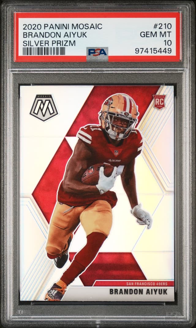 Brandon Aiyuk Panini Mosaic #210 Silver Prizm