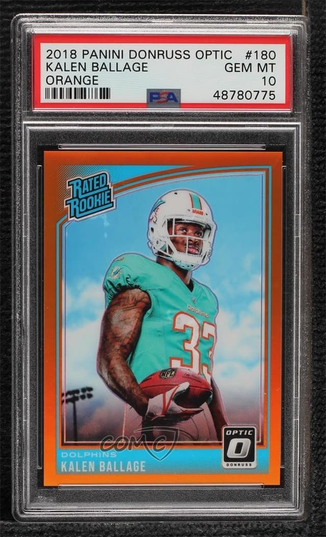 Kalen Ballage Panini Donruss Optic #180 Orange