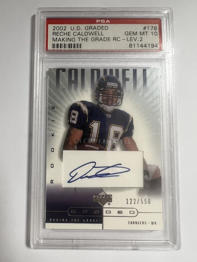 Reche Caldwell Upper Deck Graded #178 Making the Grade RC-Gold
