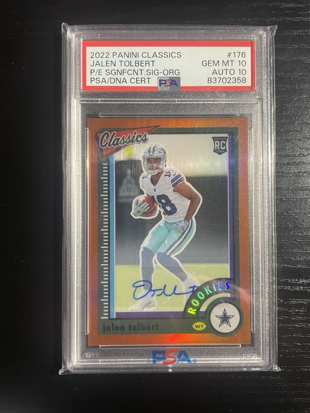 Jalen Tolbert Panini Classics #176 Premium Edition Significant Signatures-Orange