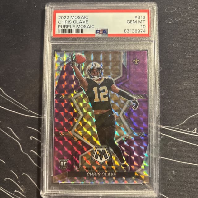 Chris Olave Panini Mosaic #313 Purple Mosaic