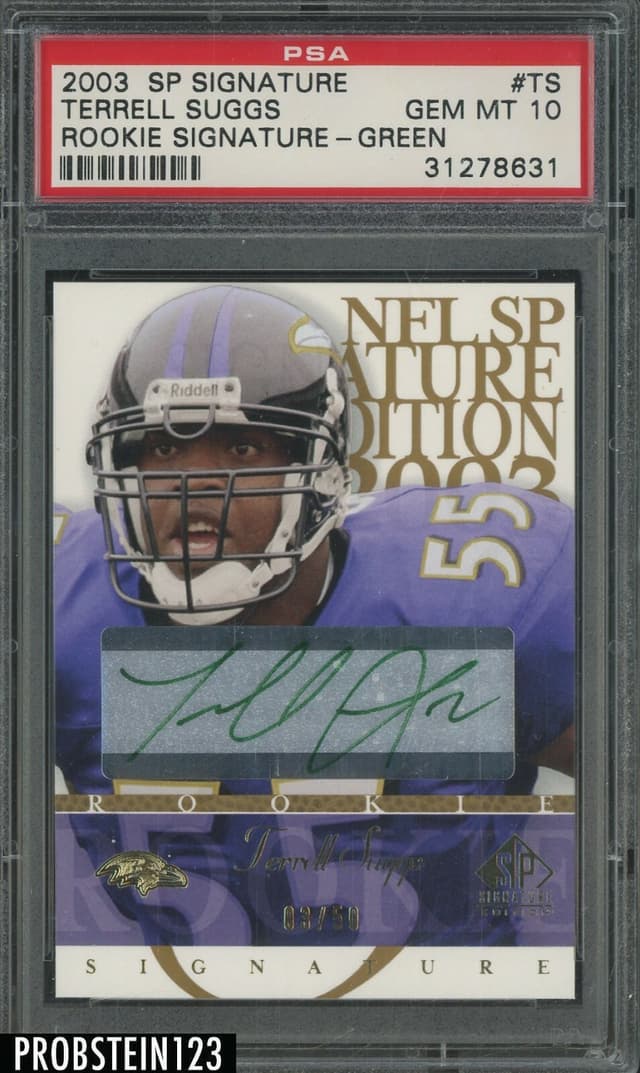 Terrell Suggs SP Signature Signature Edition #TS Rookie Signature-Green