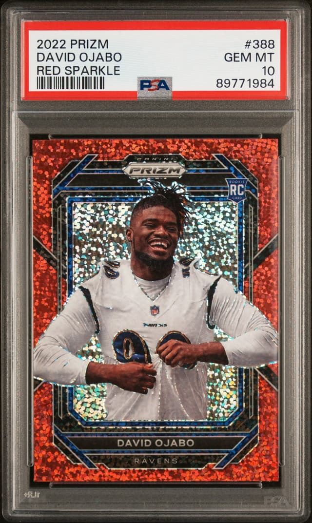 David Ojabo Panini Prizm #388 Red Sparkle