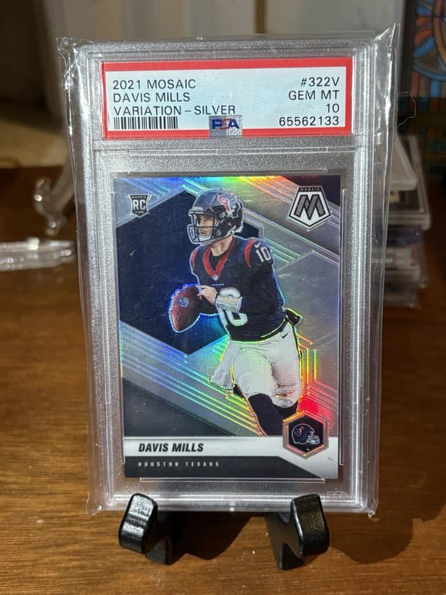 Davis Mills Panini Mosaic #322V Variation-Silver