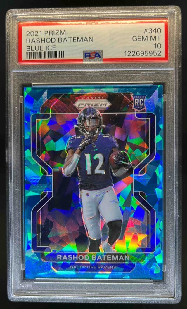 Rashod Bateman Panini Prizm #340 Blue Ice