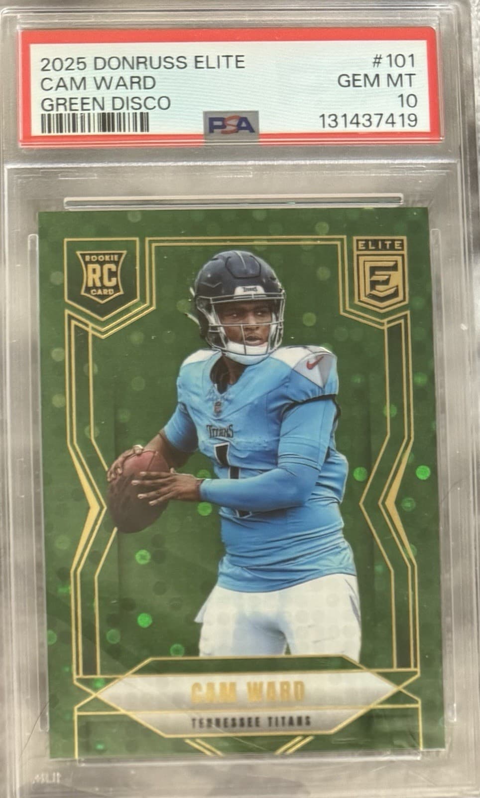 Cam Ward Panini Donruss Elite #101 Green Disco