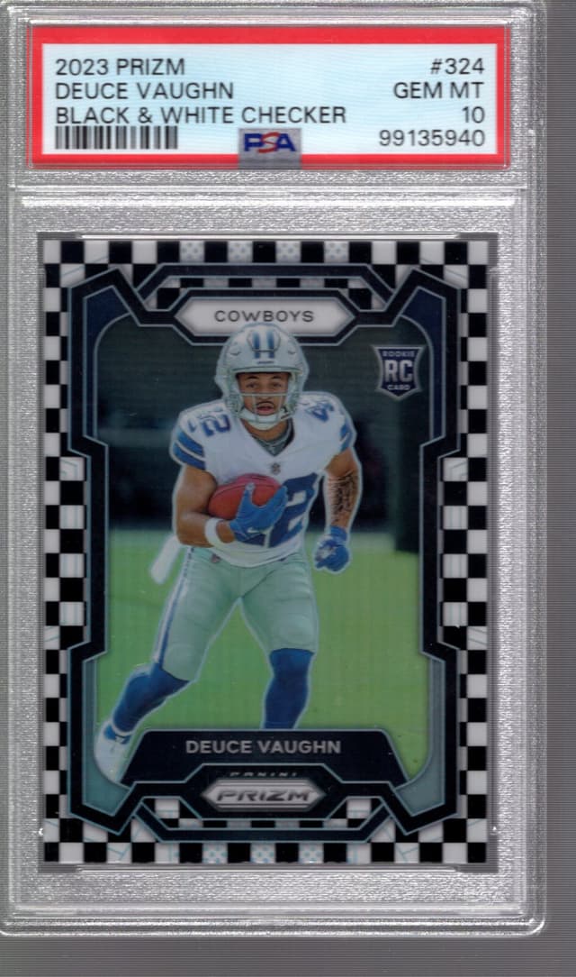 Deuce Vaughn Panini Prizm #324 Black & White Checker