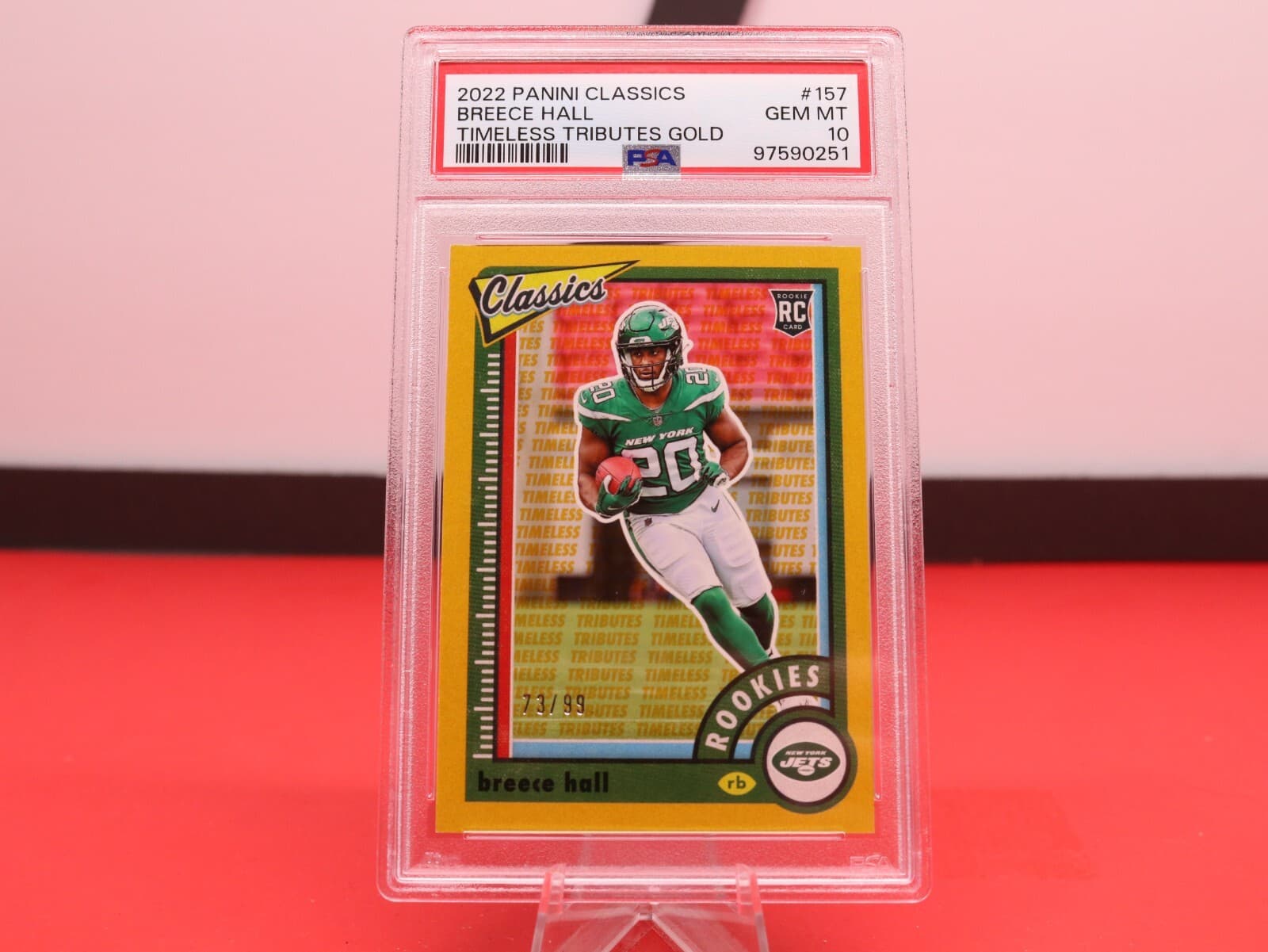 Breece Hall Panini Classics #157 Timeless Tributes Gold