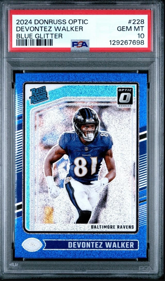 Devontez Walker Panini Donruss Optic #228 Blue Glitter