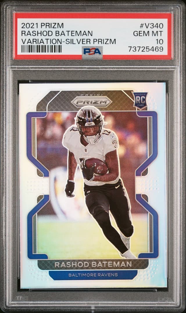 Rashod Bateman Panini Prizm #V340 Silver Prizm