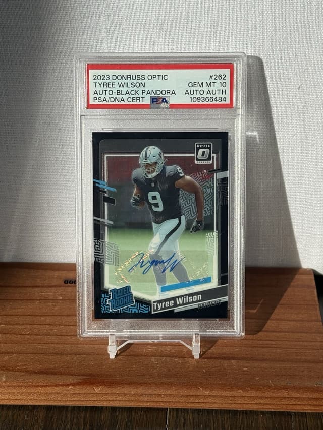 Tyree Wilson Panini Donruss Optic #262 Autograph-Black Pandora