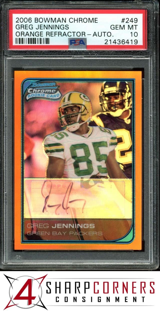 Greg Jennings Bowman Chrome #249 Autograph-Orange Refractor