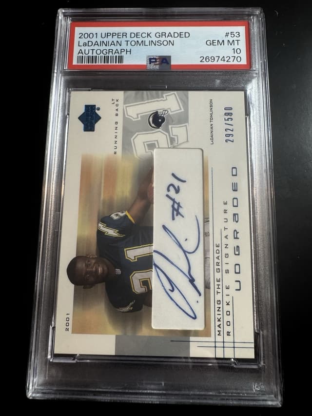 LaDainian Tomlinson Upper Deck Graded #53 Autograph