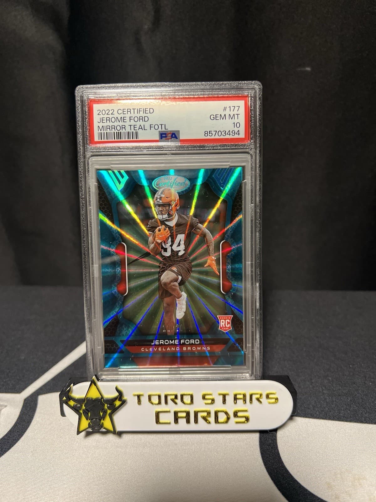 Jerome Ford Panini Certified #177 Mirror Teal Fotl