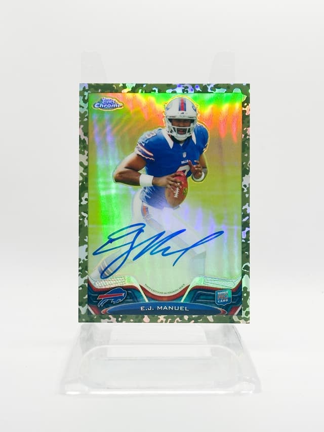 EJ Manuel Topps Chrome #45 Autograph-Camouflage Refractor