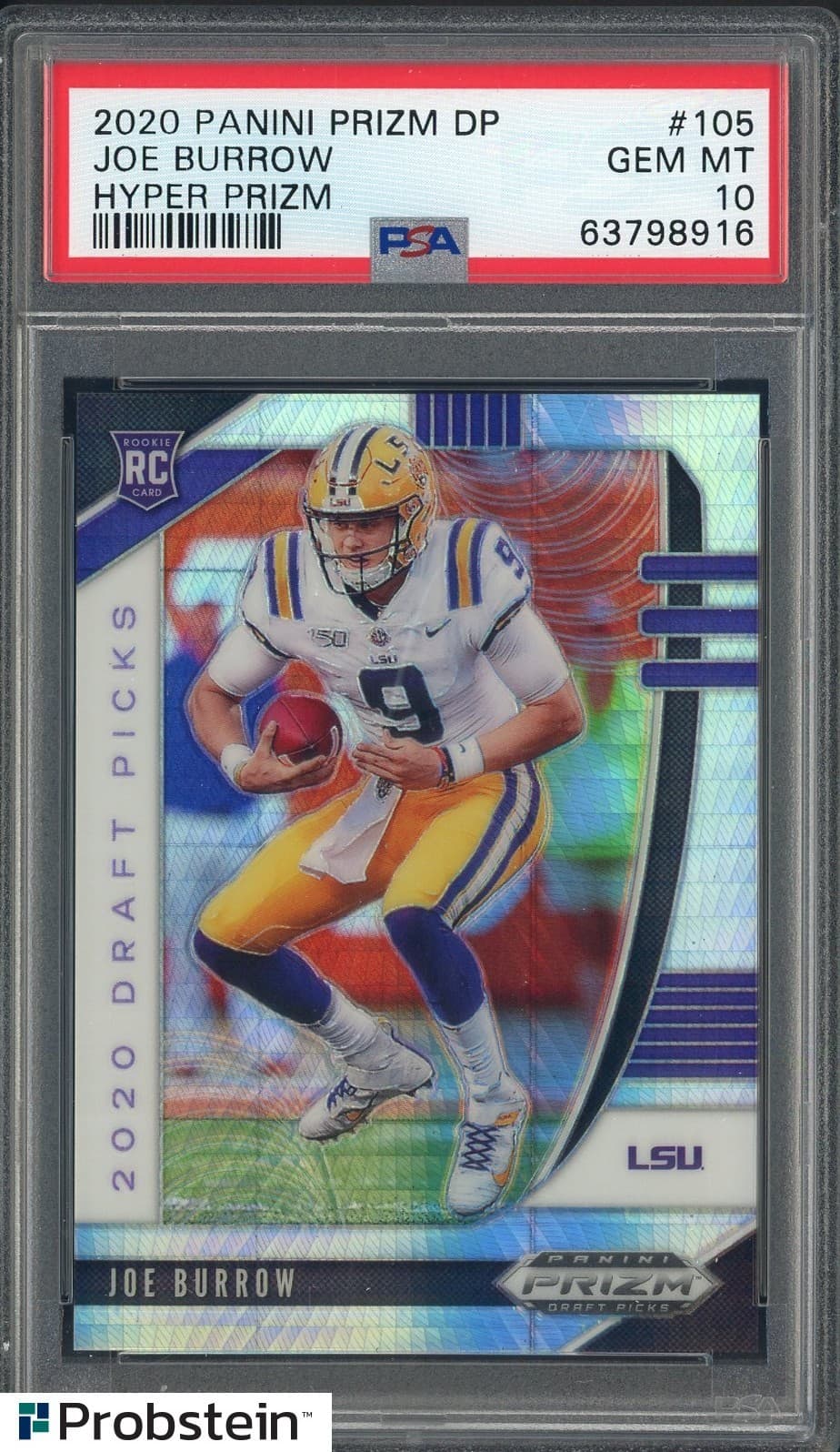 Joe Burrow Panini Prizm Draft Picks #105 Hyper Prizm